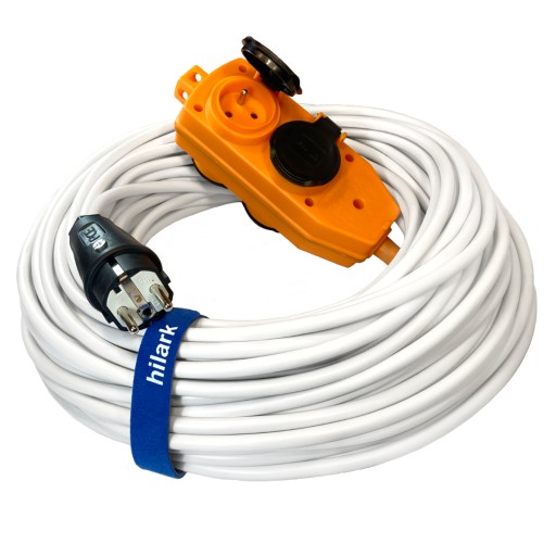 Удлинитель 3х2,5 1м SPLITTER - вилка угловая, ПВХ OWY H05VV-F