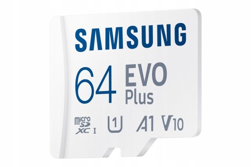 КАРТА ПАМЯТИ SAMSUNG EVO Plus EVO+ 64 ГБ micro SD 160 МБ/с с адаптером