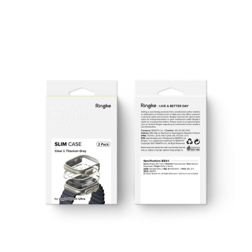 Ringke 2-Pack Apple Watch Ultra 49 мм чистый титан