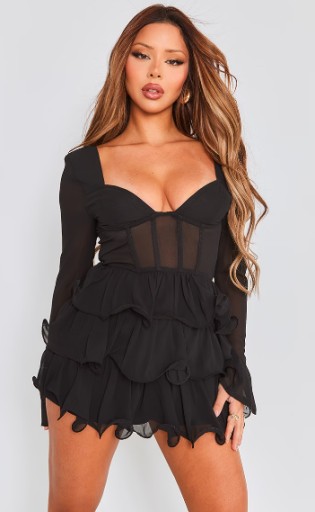 PRETTYLITTLETHING KOMBINEZON CZARY FALBANY 36 EKC