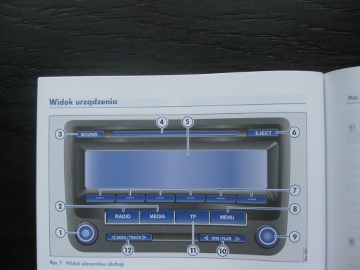 Инструкция по эксплуатации VW RCD 310 Passat B6 VW GOLF V PL