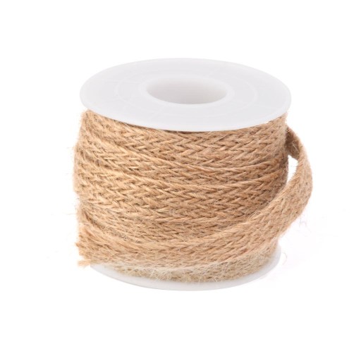 Roll of 5M Hessian Burlap Ribbon Rope Rustic Jute Wedding DIY raft C