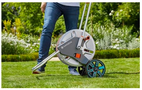 Тележка со шлангом длиной 25 м и фитингами Gardena AquaRoll M Easy Metal Garden