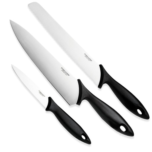 FISKARS ZESTAW KOMPLET NOŻY 6x NÓŻ KUCHENNY SZEFA KUCHNI CHLEBA ESSENTIAL