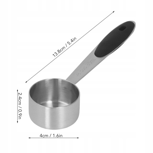 MIARKA DO KAWY HERBATY ŁYŻECZKA ŁYŻKA 1/8CUP 30ML 2SZT