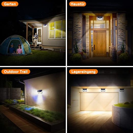 LAMPA SOLARNA CZUJNIK RUCHU IP65 3 TRYBY 2 SZT MPJ