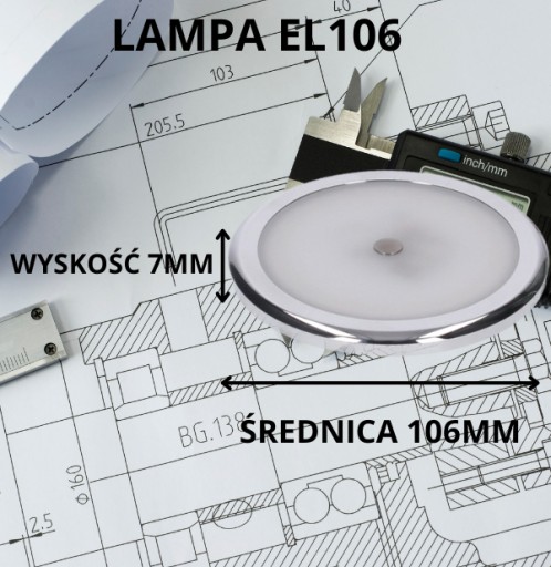 КАБИННЫЙ СВЕТИЛЬНИК ДЛЯ ЯХТЫ С ПАМЯТЬЮ 106мм 6Вт LED