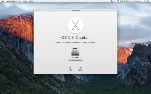 Оригинальный установочный диск USB-системы macOS El Capitan