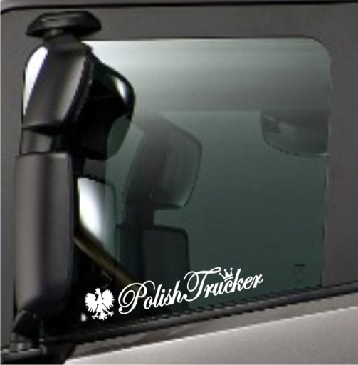 Наклейка на окно грузовика POLISH TRUCKER Eagle 38см