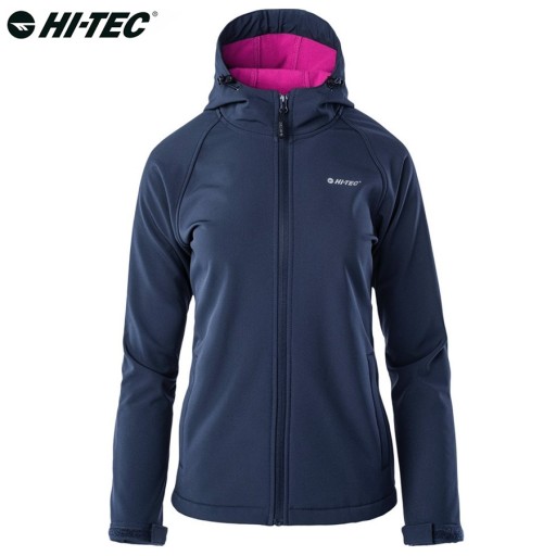 KURTKA PRZEJŚCIOWA DAMSKA PRZECIWDESZCZOWA SOFTSHELL HI-TEC NETI KAPTUR S