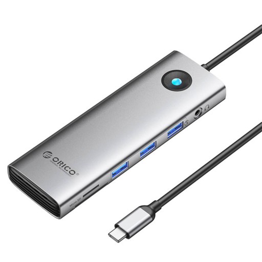 АДАПТЕР-концентратор ORICO USB-C 3.0 3X USB HDMI VGA РАЗЪЕМ RJ45 LAN SD USB-C