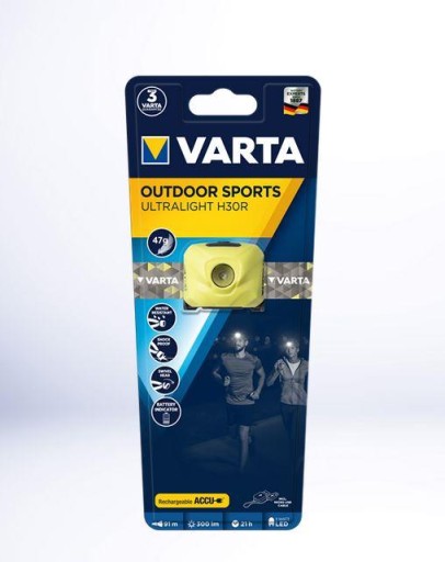 Фонарик VARTA Outdoor Sports Ultralight, лимонный