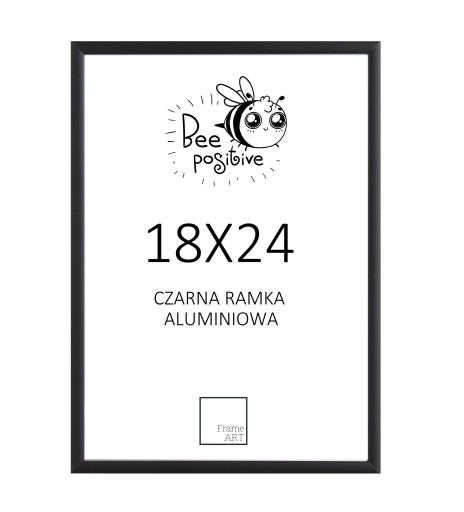 ЧЕРНАЯ АЛЮМИНИЕВАЯ РАМА 18x24 ФОТОПЛАКАТ 24x18