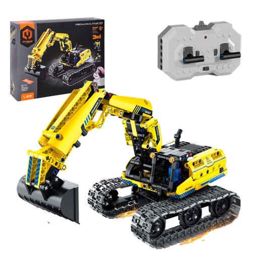 РОБОТ БОЛЬШОЙ НАБОР 3в1 ЭКСКАВАТОР БУЛЬДОЗЕР СТРОИТЕЛЬНЫЕ ИГРУШКИ DIY