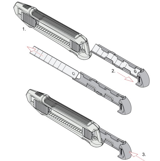 Нож Knipex со сломанным лезвием Tapet Tapeciak 18 мм