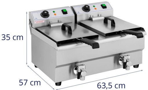 Фритюрница - 2 x 10 литров - 2 x 3000 Вт ROYAL CATERING RCEF 10DB