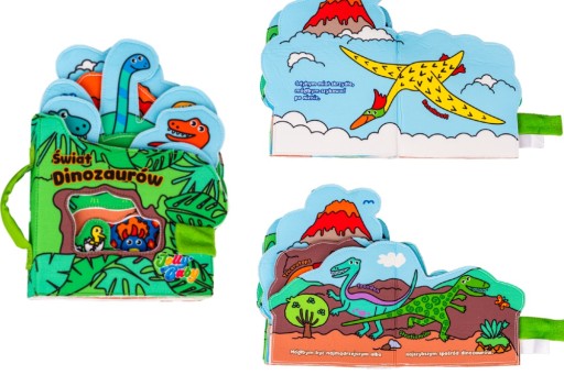 Edukacyjna Miękka Książeczka Świat Dinozaurów 0+