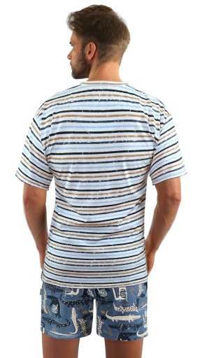 Модные, удобные мужские пижамы из 100% хлопка, короткие NETi