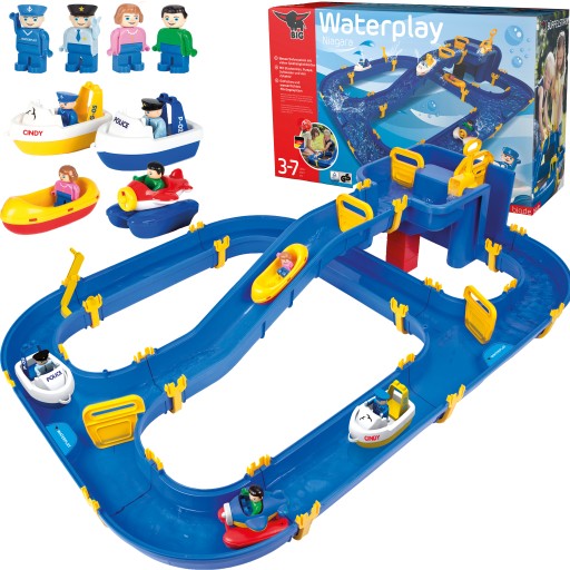БОЛЬШАЯ БОЛЬШАЯ ВОДНАЯ ТРЕК WATERPLAY NIAGARA WATER FUN 4 ФИГУРКИ ЛОДКИ 41 EL