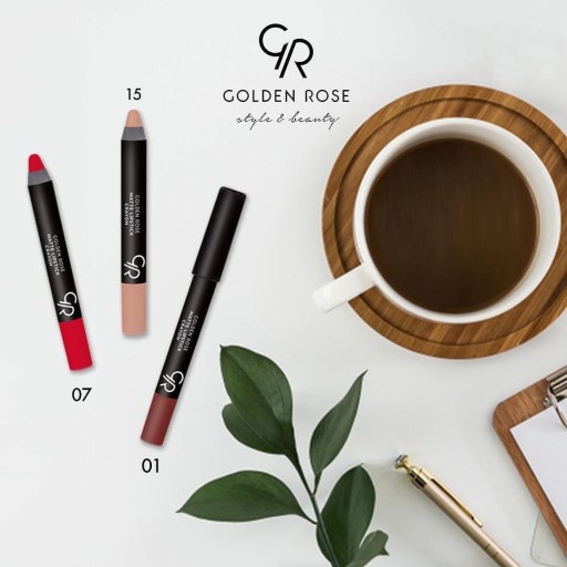 Матовая губная помада Golden Rose MATTE CRAYON 02