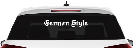Naklejka GERMAN STYLE na auto przednią tylnią szybę *Kolory *65cm