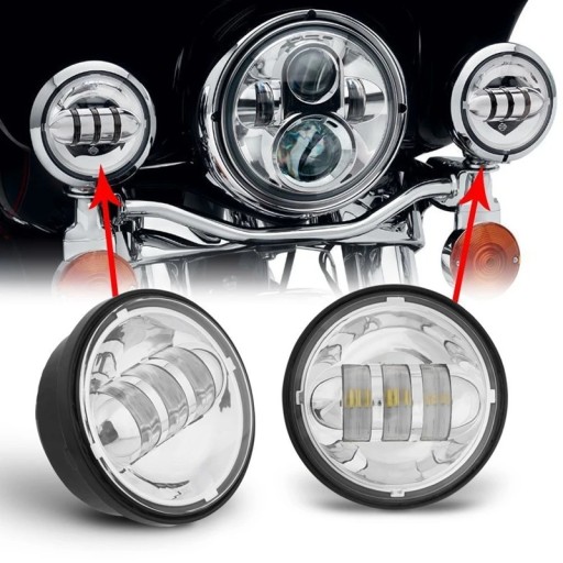 Фара светодиодная 7-дюймовая световая панель 4,5-дюймовый комплект Harley Electra Glide Davidson