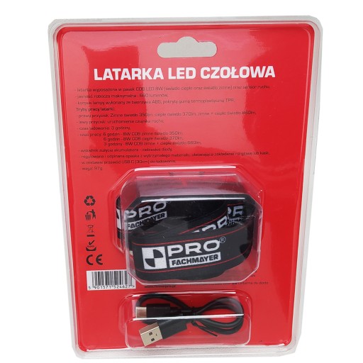 PRO POWERFUL LED налобный фонарь 660лм Датчик движения