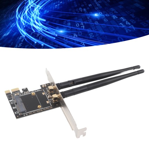 Переходник mini pci e на pci e с 2 антеннами для PCI Express половинного размера
