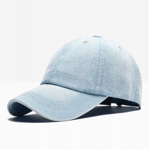 czapka bejsbolówka z daszkiem dżinsowa jeans 3 kol