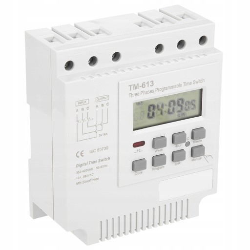 ПЕРЕКЛЮЧАТЕЛЬ ТМ-613 380В, ТРЕХФАЗНЫЙ ТАЙМЕР