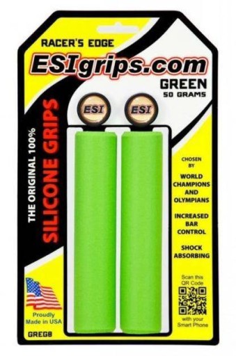 Грипсы Esi Grips Racer's Edge 50г зеленые + заглушки