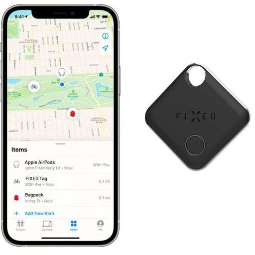 GPS-локатор с фиксированной меткой для ключей от велосипедного кошелька
