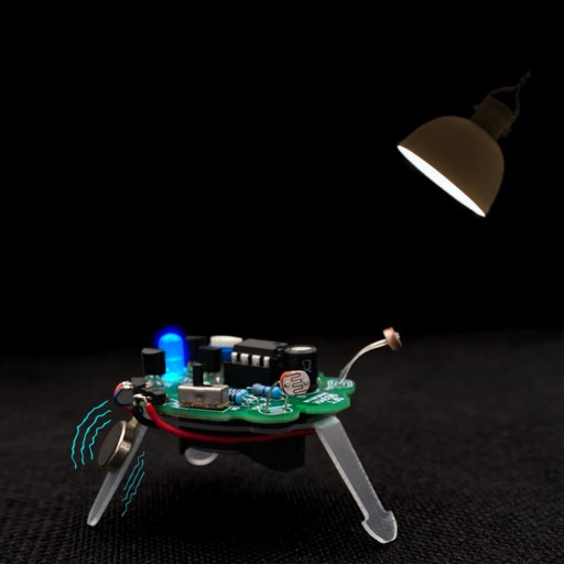 Robot reagujący na światło Zestaw do nauki lutowania KIT DIY