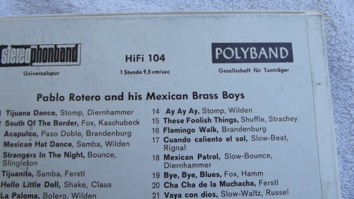 СТЕРЕО HI-FI кассета .PABLO ROTERO TIJUANA'