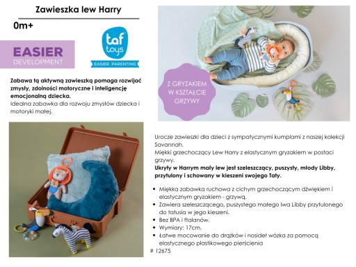 Taf Toys КУЛОН для коляски Lion Harry 24 см