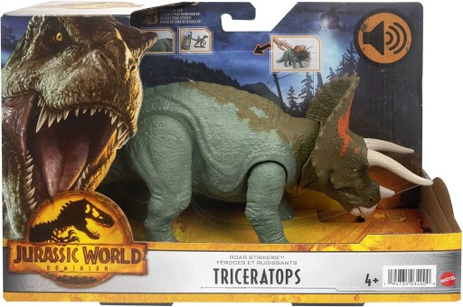 Mattel Мир Юрского периода Трицератопс Дикий рев HDX40