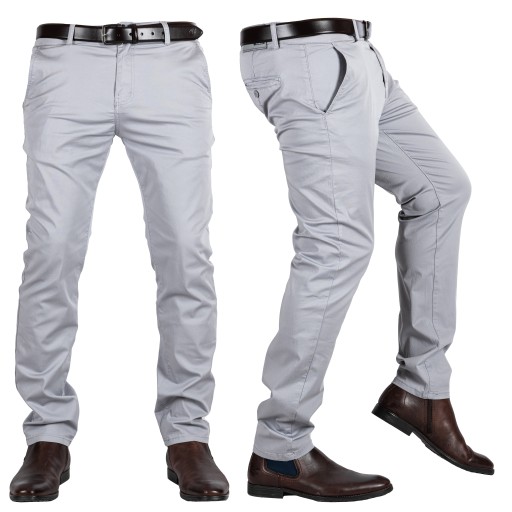 Брюки CHINOS из ткани серого цвета BARRY размер 35
