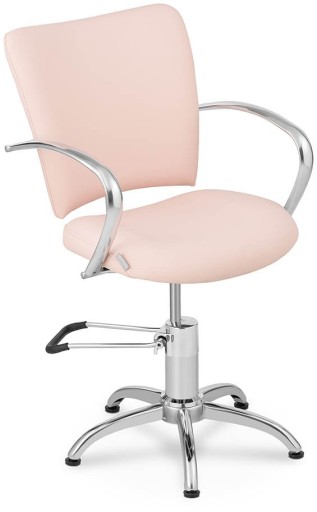 Krzesło Fotel Fryzjerski Kosmetyczny Chester Powder Pink RÓŻOWY