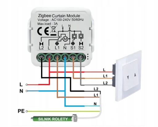 Контроллер рольставен TUYA Zigbee с процентной регулировкой