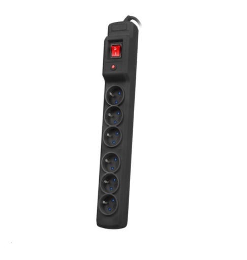 POWER STRIP 6-SOCKET с защитой от перенапряжения, 1,5 м