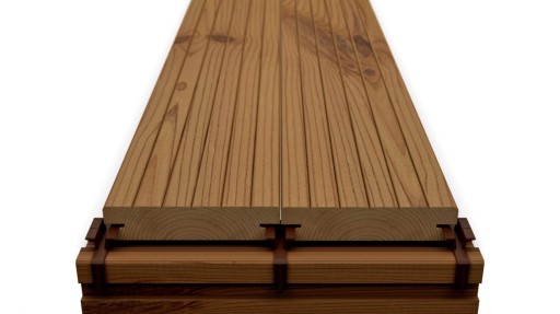 Террасная доска Termo Pine 26х117 шпунтованная