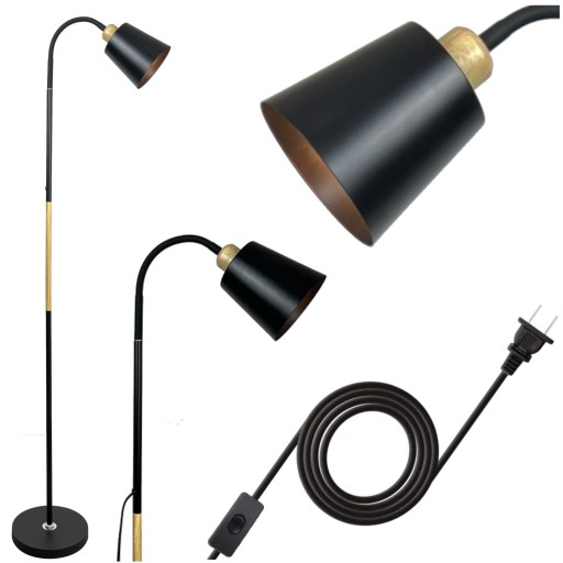 LED ТОРШЕР 150СМ ЧЕРНЫЙ LOFT 1xE27 с выключателем