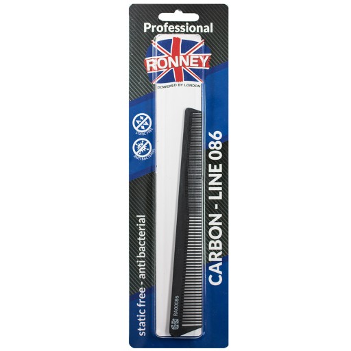 RONNEY CARBON ПАРИКМАХЕРСКАЯ РАСЧЕСКА ДЛЯ СТРИЖКИ