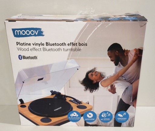 Проигрыватель Mooov с динамиками и Bluetooth, коричневый 33/45/78