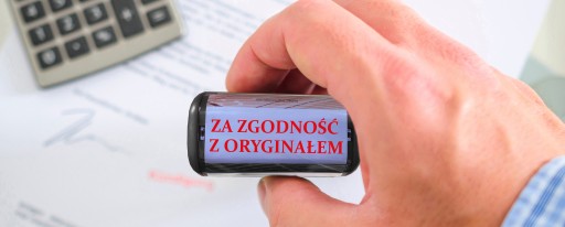 PIECZĄTKA ZA ZGODNOŚĆ Z ORYGINAŁEM TRODAT 8912 DO FIRMY BIURA CZARNA