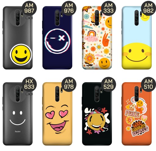 ETUI DO XIAOMI REDMI 9 WZORY UŚMIECH SMILE EMOJI OBUDOWA POKROWIEC CASE