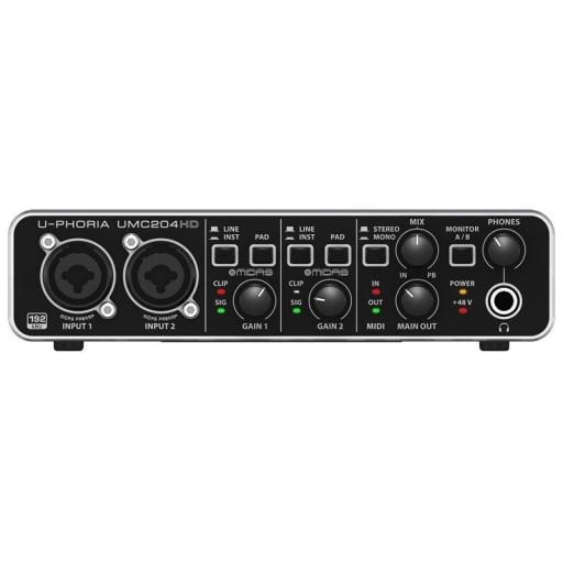 Аудиоинтерфейс Behringer UMC204HD USB MIDI 2x4