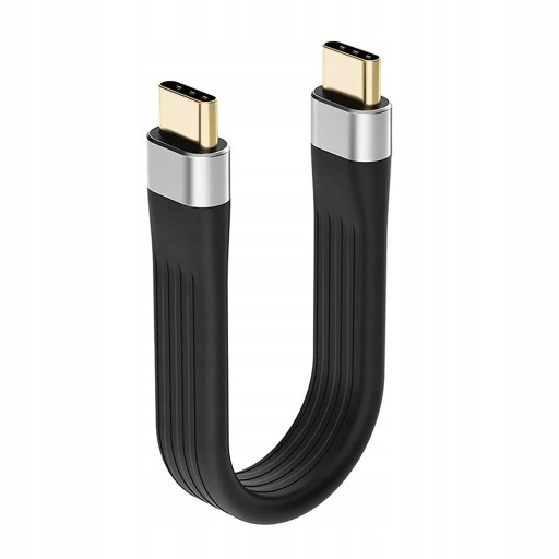 Короткий кабель USB Type C длиной 13 см для быстрой зарядки
