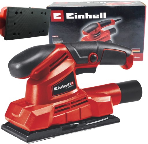 СЕТЕВАЯ ОРБИТАЛЬНАЯ ШЛИФОВАЛЬНАЯ МАШИНА EINHELL TH-OS 1520 ПРЯМОУГОЛЬНАЯ 150W С ЛИПУЧКОЙ