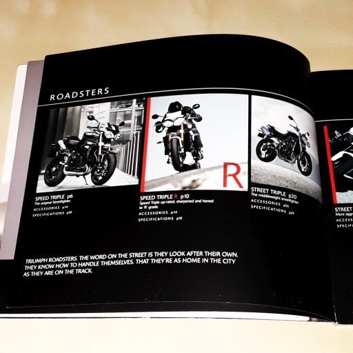 Родстеры Triumph, суперспорт и аксессуары 2011 г.